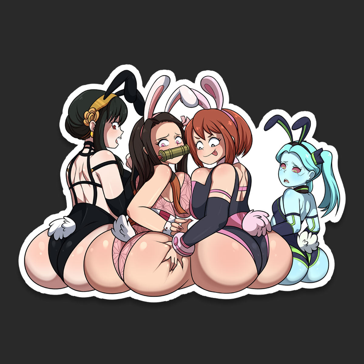 Anime Bunny Girls Sticker